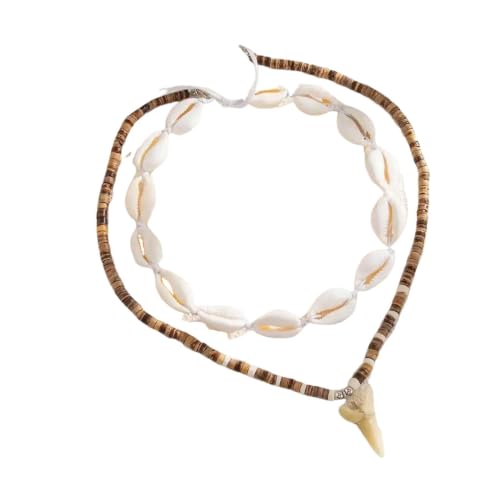 Collier ras-du-cou en bois homme lot de 2 style bohème réglable pour plage et été