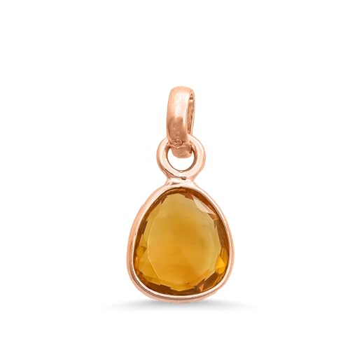 Pendentif citrine foncée contre les bijoux ternes, mini charm argent pur femme