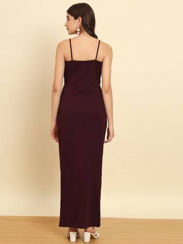 Image of Trend Arrest.ed Women's Bodycon Midi Dress | Casual & Night Out Fit | Slim Fit Stretch Fabric