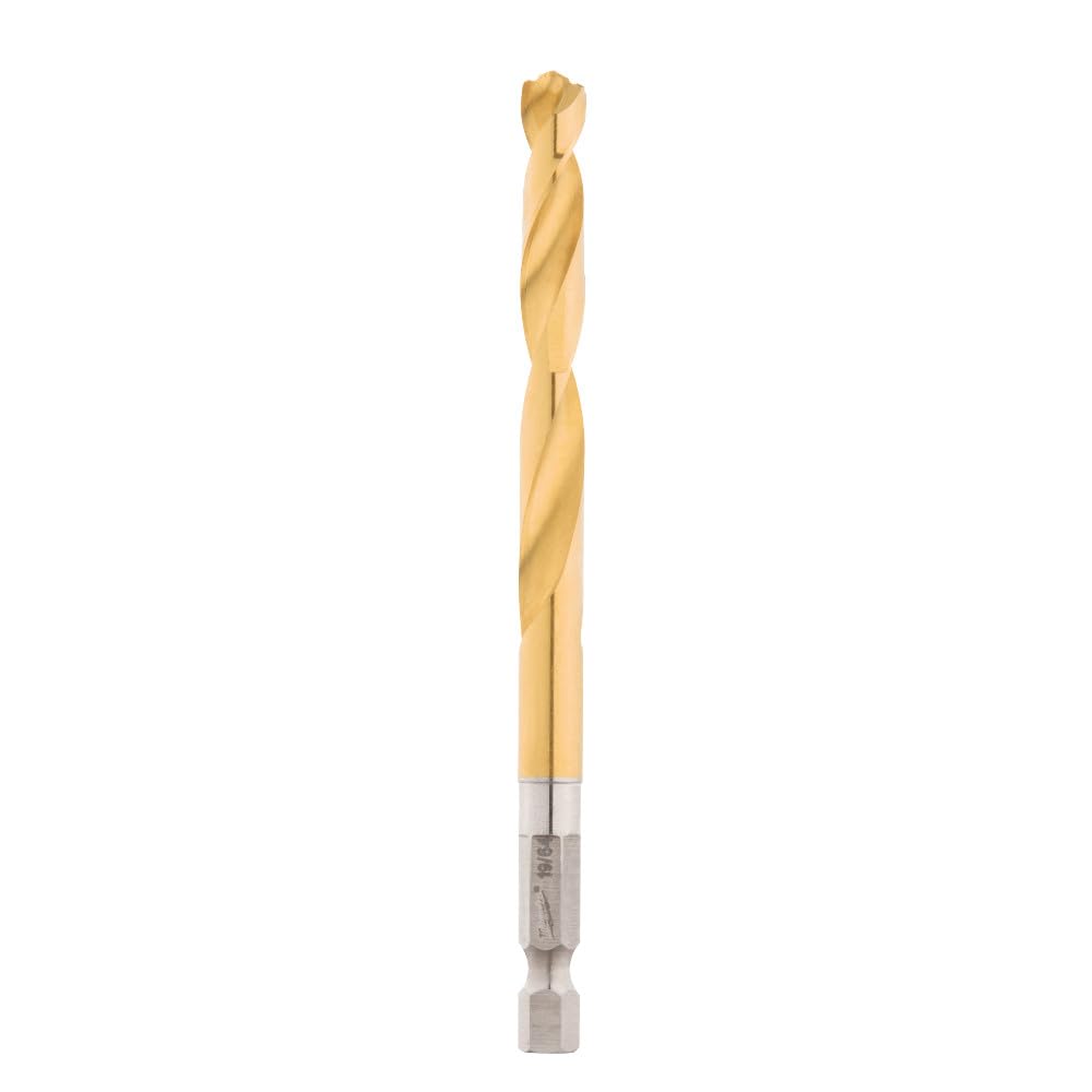MilwaukeeElectric Tool 48-89-4616 48-89-4622 Twist Impact Drill Bit, 25/64" Diameter x 4.72" L, 2-31/32 ", 1/4" Hex Shank, 135 Degree