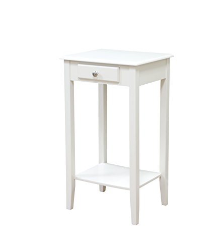 Frenchi Home Furnishing Antique Regalia Table Collection, white