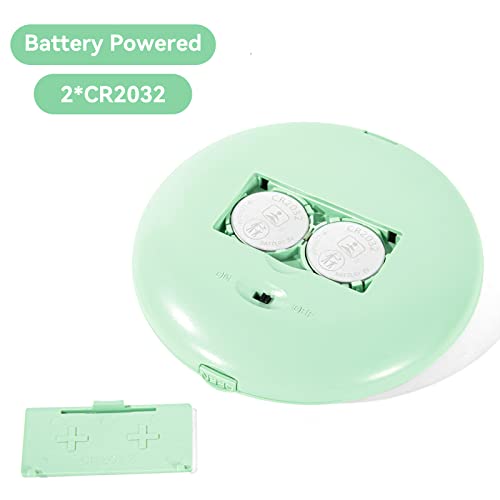 Hzhfcb Led Light Travel Makeup Mirror,1X/10X Magnification-Daylight,Compact,Portable,Large 9Cm Wide Illuminated Folding Mirror(Brook Green) #TOP5