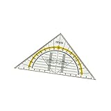 herlitz Geometrie-Dreieck klein 16 cm transparent – Kunststoff Zeichendreieck für Schule &...