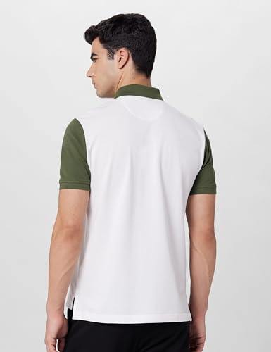 Image of Arrow Sport Men Regular fit Cotton Colour Blocked Short Sleeves Polo Shirt