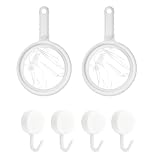 2 Stück Feines Sieb Set 200/400 Mesh mit 4 Haken Ultrafeines Küchensieb Kunststoff Nylon Filter für Wasserkefir Saft Milch Kaffee Mehlsieb Spülmaschinenfest Weiß Vielseitiges Passiersieb Helfer