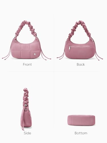 Image of WESTBRONCO Small Puffer Shoulder Bag, Quilted Crescent Crossbody Bags for Women Nylon Daily Purse, Womens Puffy Handbags