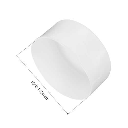 Image of uxcell 2pcs Rubber End Caps 110mm(4 5 /16 inch) ID Vinyl Round Tube Bolt Cap Cover Screw Thread Protectors White, 50mm Height