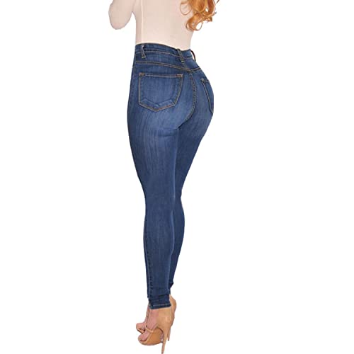 KDF Women's High Waisted Jeans for Women Distressed Ripped Jeans Slim Fit Butt Lifting Skinny Stretch Jeans Denim Pants2