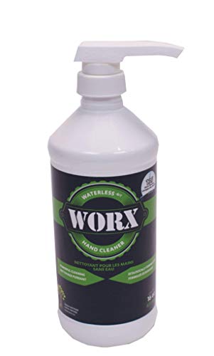 Worx Waterless‐Bit Hand Cleaner 16 oz. (473 ml.), 135 Hand Washes in Every Bottle! For Auto Mechanics, Heavy Duty Industrial Commercial Liquid Soap use with or without water.