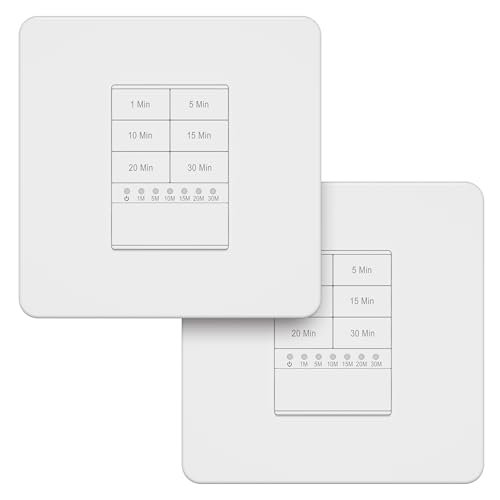 Miniteur de 30 minutes avec indicateur LED et plaque de couverture LIDER interrupteur - 2