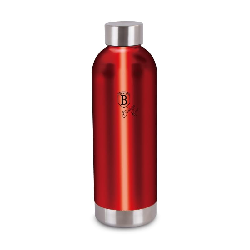Berlingerhaus Termoska Nerez 0,5 l | Acero inoxidable 18/10 | Termo compacto para viajes – Burgundy Metallic Line, rojo-borgoña metalizado