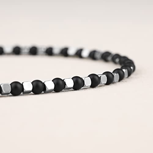 Pulsera de cuentas de cristal para hombre GAVU 4mm miniatura 4