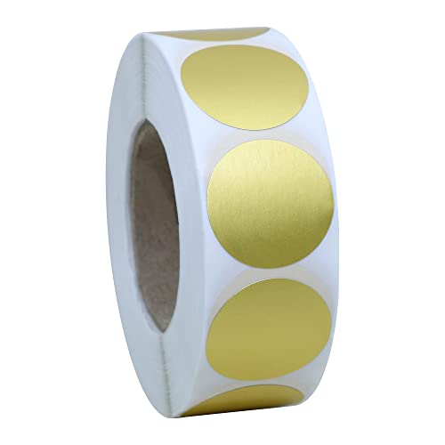 Hybsk runde Aufkleber, goldfarben, 2,5 cm, Klebeetikett, 1000 pro Rolle 1 Roll gold