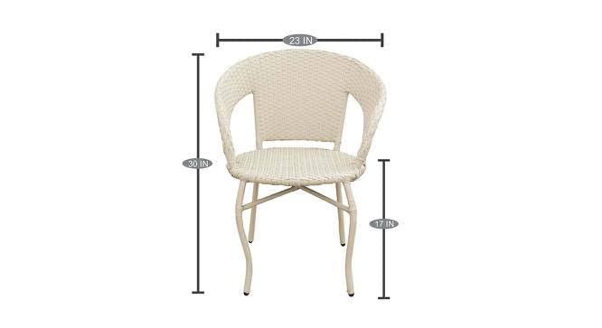 Image of India Beautiful Outdoor Garden Furniture Set for Coffee Table, Balcony Furniture, Office Furniture Patio Seating Set Standard, (4 Chair 1 Table) (Off White)