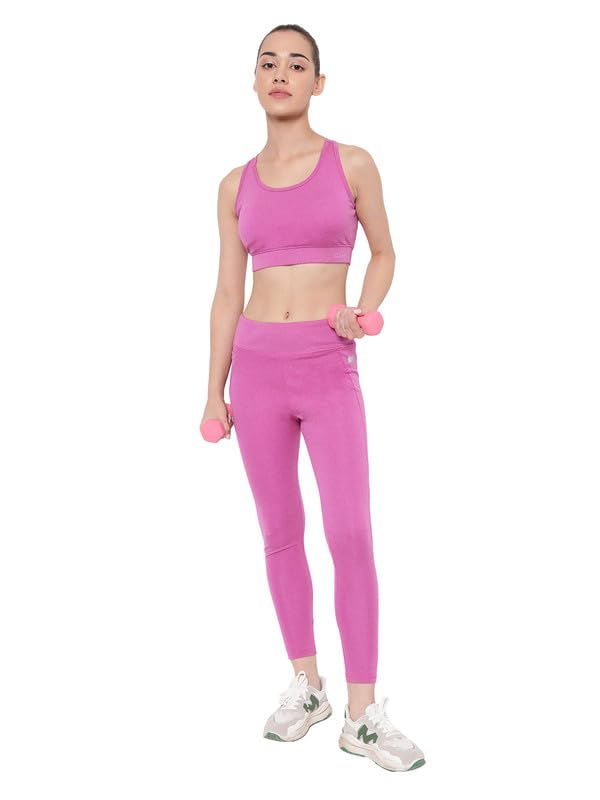 Image of Clovia Women's High Rise High-Rise Full Length Regular Fit Active Tights With Side Pocket