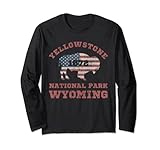 Photo Gallery yellowstone wyoming national park buffalo bandiera usa vintage maglia a manica Photo Gallery yellowstone wyoming national park buffalo bandiera usa vintage maglia a manica