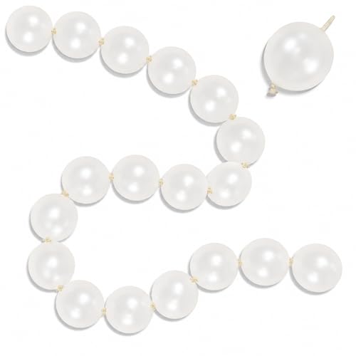 Linking Balloons 6 Inch, 100pcs White Quick Link Balloons for Arches Chains