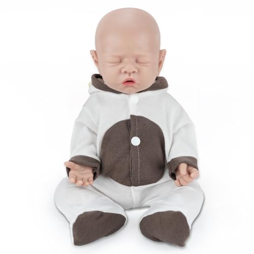 Vollence Muñeco de Silicona Bebé Reborn 31cm, no de Vinilo, Muñeco Bebé Dormido Realista - niña