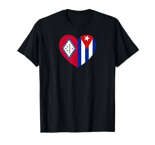 Arkansas and Cuba Flags: Heart Shaped Unity T�V���c