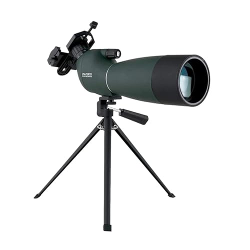 Telescopio monocular terrestre con Zoom de 25-75x70, Potente Binocular, catalejo, visión Nocturna, for avistamiento, Acampada, Resistente al Agua