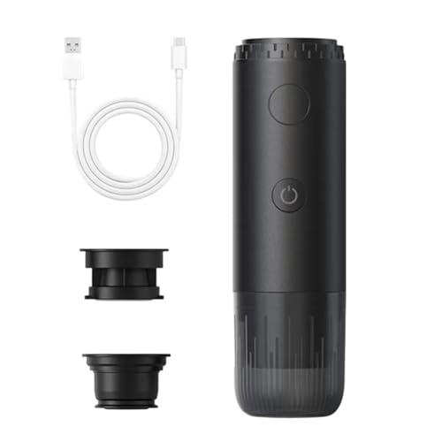 FACAIIO Cafetera portátil cargada por USB para coche, oficina, viajes y camping, para taza eléctrica compacta con batería recargable, color negro