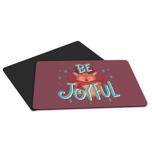 Set de table de Noël rouge antidérapant grand format avec renne - 5