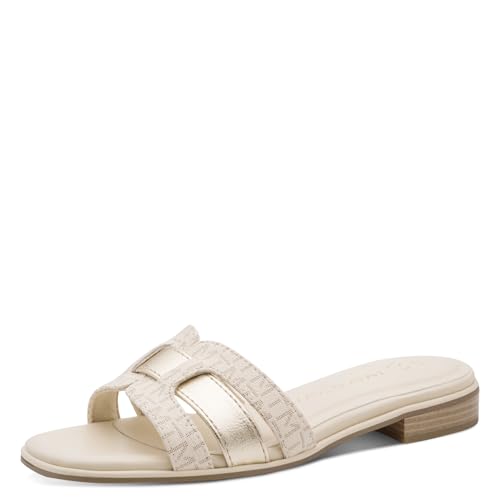 Sandale moderne végane Marco Tozzi couleur beige crème en taille 38