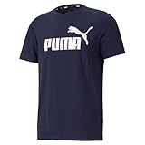 PUMA mens Essentials Tee T Shirt, Peacoat, Large US