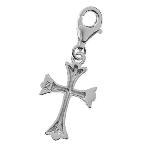 Dreambell 925 Sterling Silver Christian Cross Dangle Clasp European Lobster Clip On Charm #TOP1