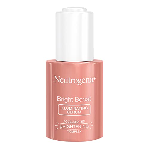 Johnson & Johnson Neutrogena Bright Boost Illuminating Face Serum with Neoglucosamine & Turmeric Extract for Even Skin Tone, Resurfacing Serum for Face to Reduce Dark Spots & Hyperpigmentation, 1 Fl Oz
