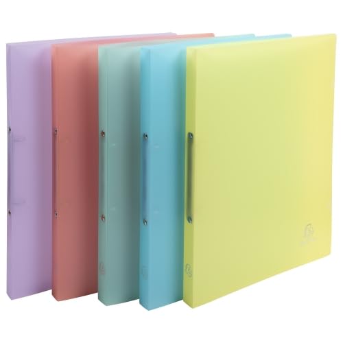 Lot de 20 Classeur CHROMALINE, 4 anneaux 15mm, polypro, coloris assortis 5 teintes pastel