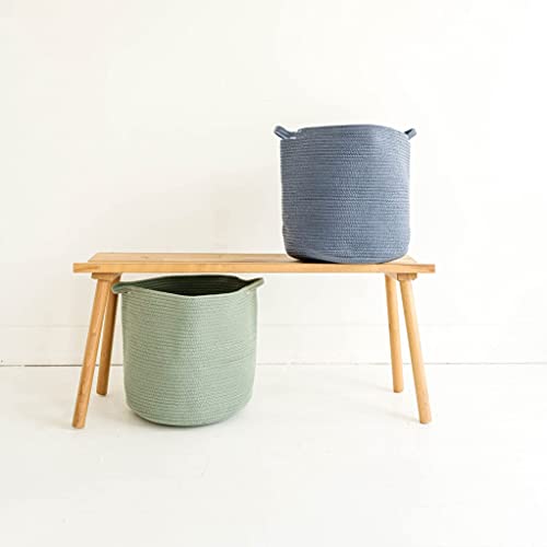 Natemia Rope Storage Basket- Nursery Bin And Toy Organizer (15”X15”X14”), Laundry Basket, Basket For Towels, Pillows And Blankets #TOP4