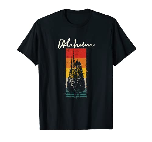 Oklahoma Vintage All'aperto Sunset Souvenir Maglietta