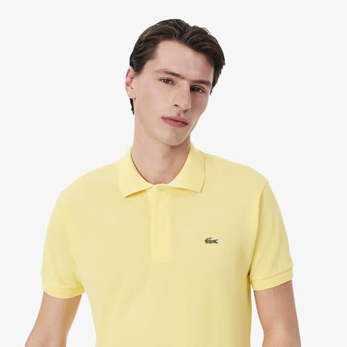 Image of Lacoste Original L.12.12 Petit Pique Cotton Polo Shirt Yellow