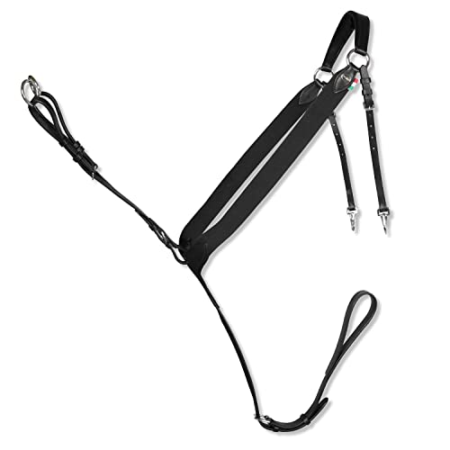 Bricole en cuir Roma Xtreme Horses anti-recul pour selle de jumping