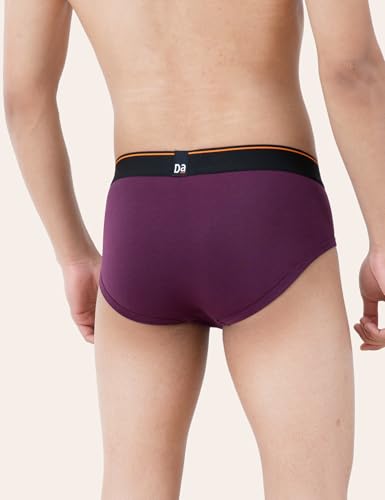 DAMENSCH Regular Fit Solid Cotton Blend Brief Underwear Anti-Bacterial Moisture Wicking Breathable Microfibre Waistband Stretchable Deo-Cotton Brief for Men