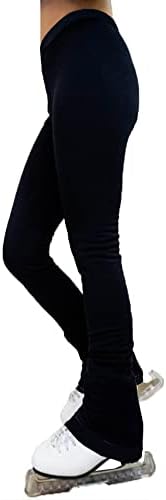 UniqGarb Ice Skating Pants for Girls Figure Skating Leggings for Women Polar Fleece UGSP2 CXS Black