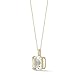 MATEO New York, 14kt Asscher Cut Necklace, White Topaz