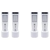 Uikdjgu 4X 4-in-1-Wandleuchte mit Bewegungsmelder, LED-Nachtlicht-Taschenlampe mit Ausschaltfunktion, Wiederaufladbare Notfall-Taschenlampe mit EU-Stecker