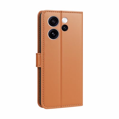 Image of AIBEX Shock Proof Flip Compatible for Oppo Reno 15 Mini 5G Flip Cover Leather Finish | Inside TPU with Card Pockets | Wallet Stand | Complete Protection Flip Case