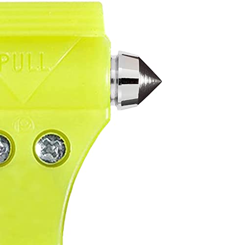 Lifehammer Brand Safety Hammer, The Original Emergency Escape And Rescue Tool With Seatbelt Cutter, Made In The Netherlands, Glow In The Dark Yellow #TOP5