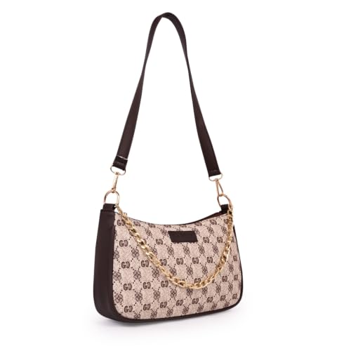Image of Women's Stylish Printed Shoulder Bag | Trendy Daily Use Handbag with Chain Strap | Lightweight PU Leather Sling Bag for Girls & Women | Spacious & Durable Casual Fashion Purse