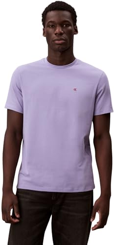 Calvin Klein T-Shirt Manches Courtes Homme Classic Monogram Tee avec Col Ras-du-Cou, Violet (Daybreak), XL