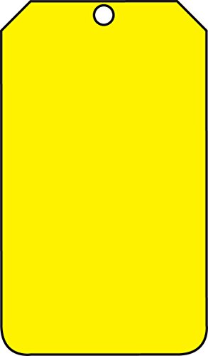 Étiquette jaune en plastique plein format 5,75x3,25 pouces finition unie durable lot de 5