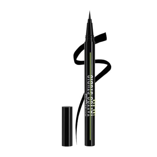 Maybelline New York Tattoo Liner Ink Pen, Eyeliner en formato rotulador, Waterproof, Hasta 24h, Negro