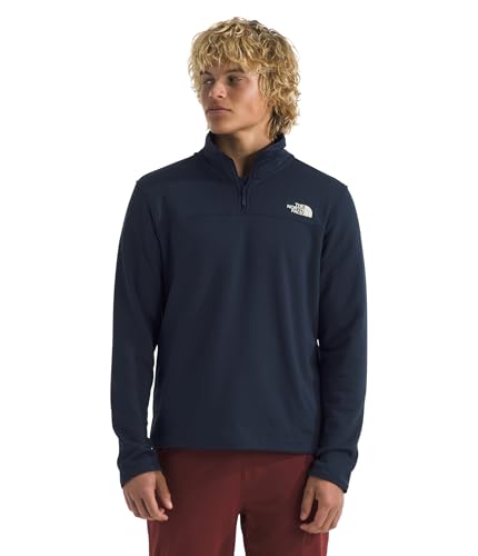 Image of THE NORTH FACE mens Cedar Trail Grid Fleece Quarter Zip Jacket | Cold Weather Top With Durable, Reinforced Bindings