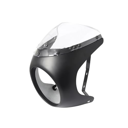 Masque de moto adaptable avec carénage de phare noir brillant et mat