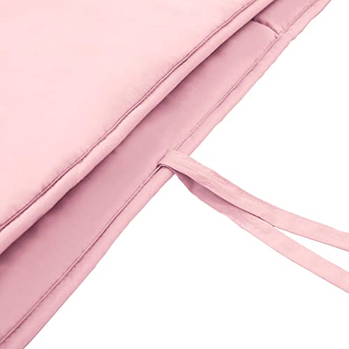 Raised Crib Liner Solid Color Washable Toddler Bed Accessory