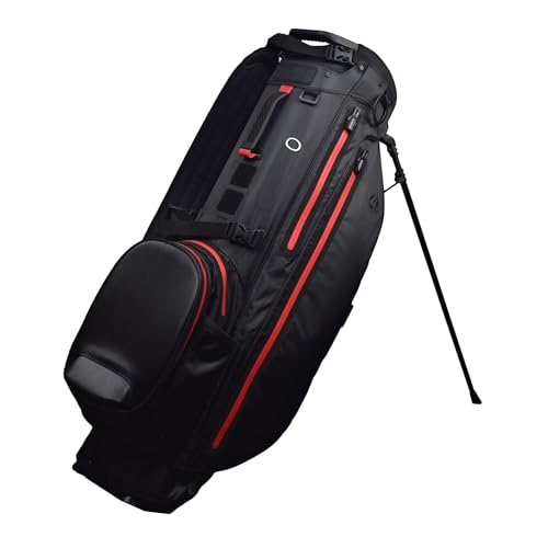 Titleist Golf Players 4+ StaDry Less Logo Stand Bag Black/Black/Red