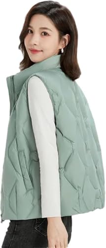 CwccLSH Multifuncional Chaleco Suelto Chaqueta sin Mangas de plumón de Pato Blanco Chaleco Esmerilado sin Costuras Chaleco de plumón Ligero Chaleco Chaqueta de plumón a Rayas(Light EN8,M)